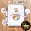 imageOrzbow Baby Changing Table with Nightlight Foldable Diaper Table Waterproof Diaper Changing Station with Safety Belt 4Level Height Adjustable and 2 Drawers Mobile Nursery for Infant and Newborn