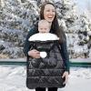 imageOrzbow Winter Baby Carrier Cover with Detachable Hood Waterproof ampamp Windproof Universal for Carriers ampamp Waist Stools Baby Bunting Bag for Car Seats ampamp Strollers with Storage Bag BlackBlack  Feather Fabric