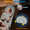 image:imageOrzbow 2in1 Baby Bouncer Portable Bouncer Seat for Infant to Toddler with Removable Cushion Angle Adjustable 09 Months Up to 21lbs Ergonomic Design Classic GrayGray