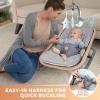 image:imageOrzbow 2in1 Baby Bouncer Portable Bouncer Seat for Infant to Toddler with Removable Cushion Angle Adjustable 09 Months Up to 21lbs Ergonomic Design Classic GrayClassic Gray