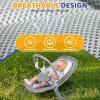 image:imageOrzbow 2in1 Baby Bouncer Portable Bouncer Seat for Infant to Toddler with Removable Cushion Angle Adjustable 09 Months Up to 21lbs Ergonomic Design Classic GrayDeluxe Gray