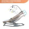image:imageOrzbow 2in1 Baby Bouncer Portable Bouncer Seat for Infant to Toddler with Removable Cushion Angle Adjustable 09 Months Up to 21lbs Ergonomic Design Classic GrayClassic Gray