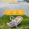 image:imageOrzbow 2in1 Baby Bouncer Portable Bouncer Seat for Infant to Toddler with Removable Cushion Angle Adjustable 09 Months Up to 21lbs Ergonomic Design Classic GrayWood Grain