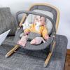 image:imageOrzbow 2in1 Baby Bouncer Portable Bouncer Seat for Infant to Toddler with Removable Cushion Angle Adjustable 09 Months Up to 21lbs Ergonomic Design Classic GrayWood Grain