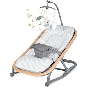 image:imageOrzbow 2in1 Baby Bouncer Portable Bouncer Seat for Infant to Toddler with Removable Cushion Angle Adjustable 09 Months Up to 21lbs Ergonomic Design Classic GrayClassic Gray